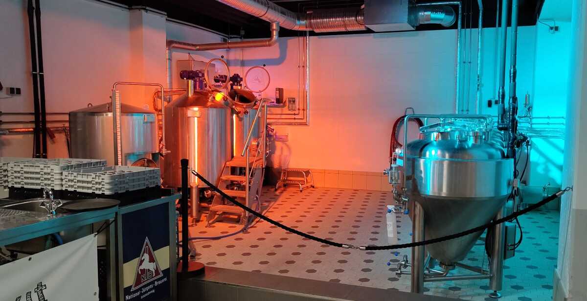 Braukessel der National Jürgens Brauerei